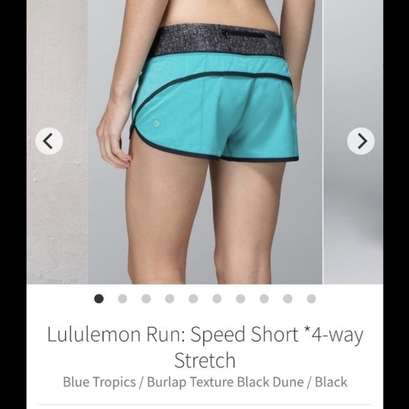 Lululemon Speed Short Blue Tropics Size 10 - Picture 1 of 5
